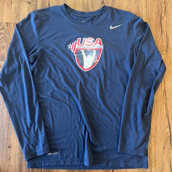 USA Weightlifting Nike Dri Fit Long Sleeve - Picture 1 of 4